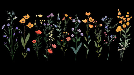 floral background vector illustration,generative ai