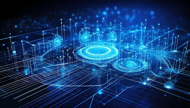 Futuristic Technology background. Innovation, GenAI and Digital Transformation