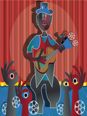 trubadur ilustracja  © Viktoria