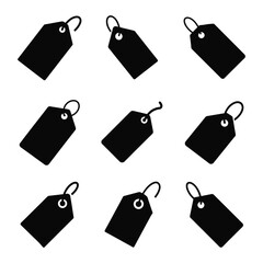 Price tag icon set. Vector illustration
