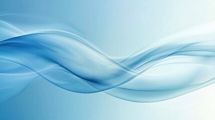 Obraz premium Abstract Blue Wave Serenity: A Tranquil Digital Art