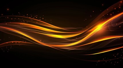 A captivating orange line - curve fluid background that showcases an interesting blend of flowing lines and curves