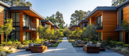 Fototapeta premium Courtyard Hotel Suites, Sunny Grove