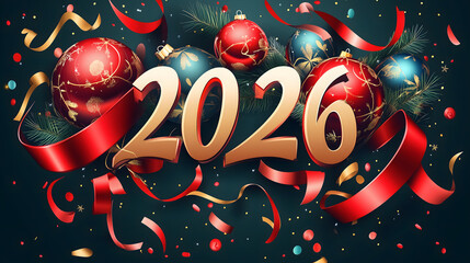 Christmas background year 2026. New Year 2026 background