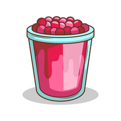 Bubble tea vector  sticker cartoon. hand draw illustration art