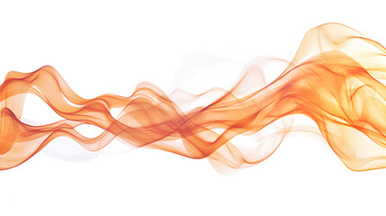 Dynamic flames and heat waves isolate on white background