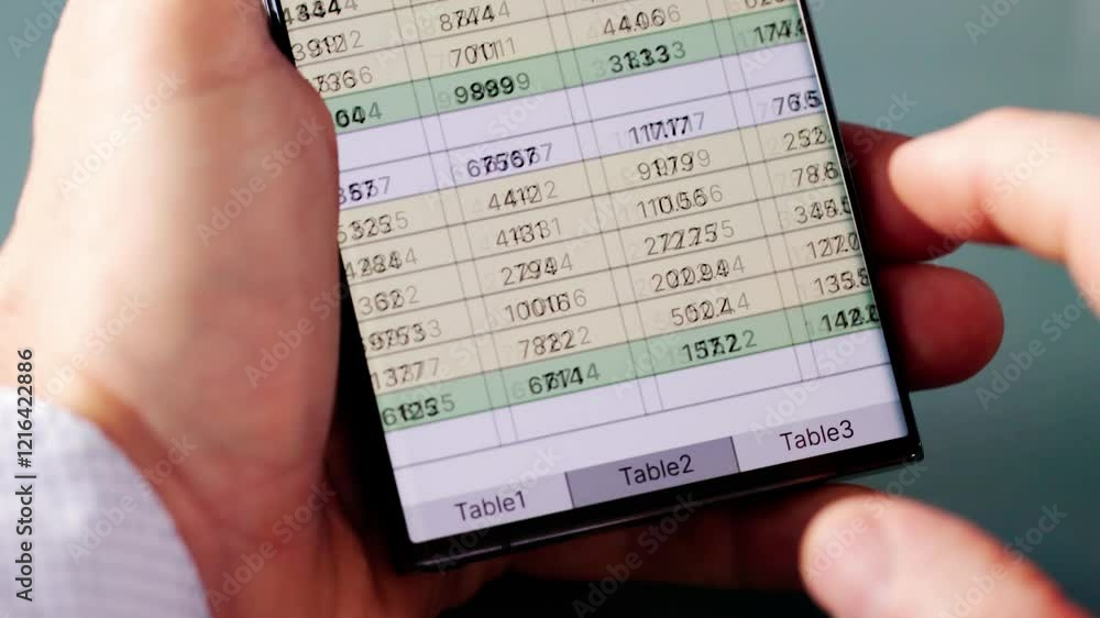 Aufkleber Spreadsheet Data Analyst Using Computer Software