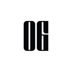 OG monogram logo design letter text name symbol monochrome logotype alphabet character simple logo