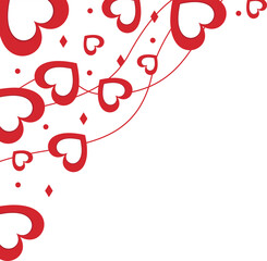 Valentines Days Corner Border