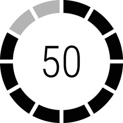 Simple vector icon digital clock
