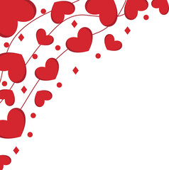 Valentines Days Corner Border