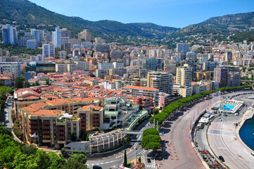 モナコのとても美しい街並み風景Beautiful cityscape of Monaco