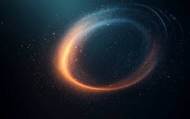 The background of future technology made up of particle elements and rays