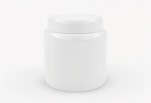 White Container Poised on a Clean Surface, Ready for Creative Use in Various Projects. Generative AI