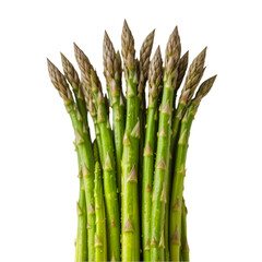 Fresh green asparagus isolated on white background