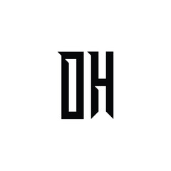 OH monogram logo design letter text name symbol monochrome logotype alphabet character simple logo
