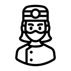 female nurse avatar outline