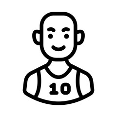 male athlete avatar outline