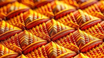 Dynamic Macro Patterns: Warm-Toned Broadcast Quality Stock Photo - Diagonal Composition