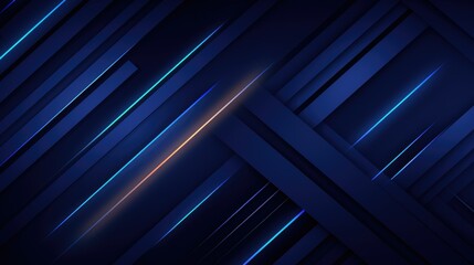 Obraz premium Abstract blue and orange lines on a dark background, creating a modern graphic design.
