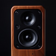 Fototapeta premium High-Fidelity Wooden Speaker, Audiophile Sound System, Premium Home Theater