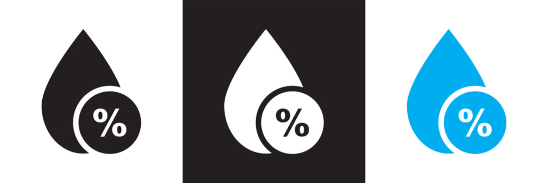 Humidity icon vector design. isolated on white and black background. vector illustration. EPS10