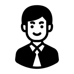 male worker avatar solid