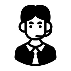 male costumer service avatar solid