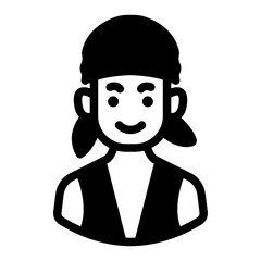 male pirate avatar solid