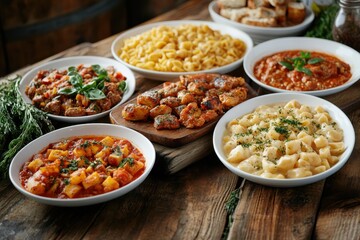 Delicious Assortment of Traditional Italian Dishes for Culinary Use