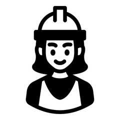 female construction avatar solid