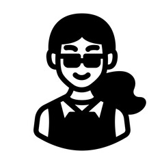 female teacher avatar solid