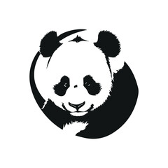 Iconic Panda Design in Circle Composition