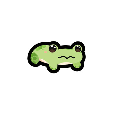 recommend clip art: Clip art of a Cute cartoon frog sitting happily on a lily pad in a sunny pond setting with clear blue water ripples