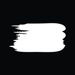 White Brush Stroke on Black Background