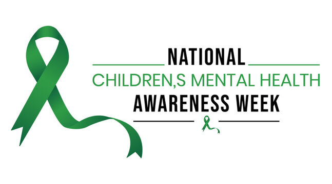 National Children's Mental health awareness day observed every year in May. Template for background, banner, card, poster with text inscription