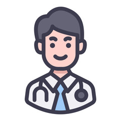 male doctor avatar filled