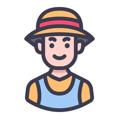 male farmer avatar filled