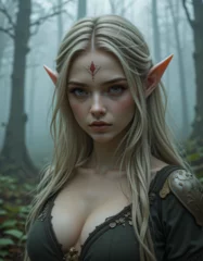Beautiful young elf woman