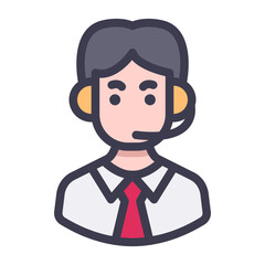 male costumer service avatar filled