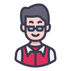 male teacher avatar filled