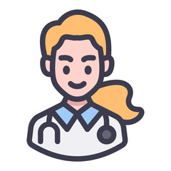 female doctor avatar filled