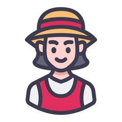 female farmer avatar filled