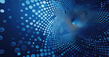 Abstract blue design with circular patterns creating a sense of depth and movement.