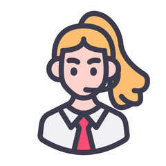 female costumer service avatar filled
