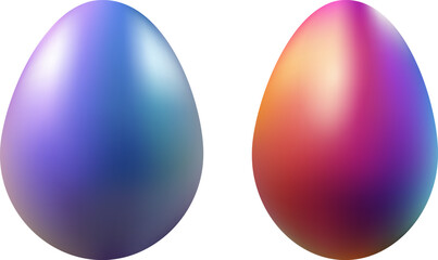 Easter egg 3d pink, purple, volumetric simple, smooth , vector