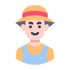 male farmer avatar flat