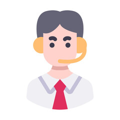 male costumer service avatar flat