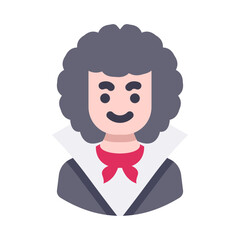 male party avatar flat