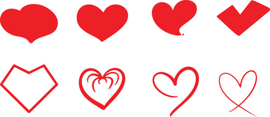 Heart Symbols – Set of 8 Unique Love Icons